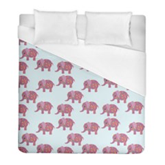 Pink Flower Elephant Duvet Cover (full/ Double Size) by snowwhitegirl