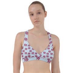 Pink Flower Elephant Sweetheart Sports Bra by snowwhitegirl