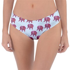 Pink Flower Elephant Reversible Classic Bikini Bottoms by snowwhitegirl