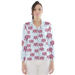 Pink Flower Elephant Windbreaker (women) by snowwhitegirl