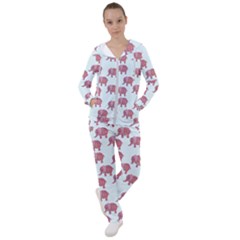 Pink Flower Elephant Women s Tracksuit by snowwhitegirl