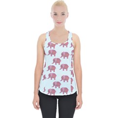 Pink Flower Elephant Piece Up Tank Top by snowwhitegirl