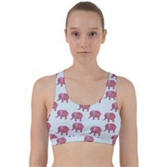 Pink Flower Elephant Back Weave Sports Bra by snowwhitegirl