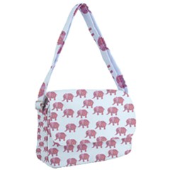 Pink Flower Elephant Courier Bag by snowwhitegirl