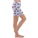 Pink Flower Elephant Kids  Lightweight Velour Capri Yoga Leggings View3