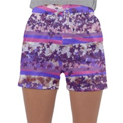 Abstract Pastel Pink Blue Sleepwear Shorts by snowwhitegirl