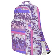 Abstract Pastel Pink Blue Double Compartment Backpack