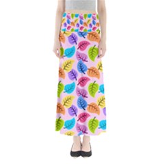 Colorful Leaves Full Length Maxi Skirt by snowwhitegirl