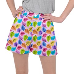 Colorful Leaves Stretch Ripstop Shorts