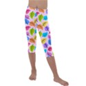 Colorful Leaves Kids  Lightweight Velour Capri Leggings  View1