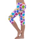 Colorful Leaves Kids  Lightweight Velour Capri Leggings  View2