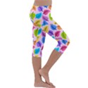 Colorful Leaves Kids  Lightweight Velour Capri Leggings  View3