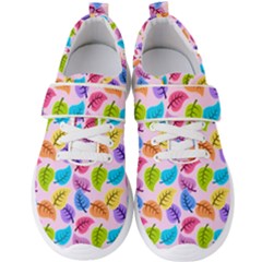 Colorful Leaves Men s Velcro Strap Shoes