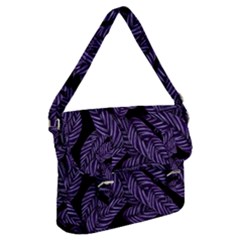 Tropical Leaves Purple Buckle Messenger Bag by snowwhitegirl