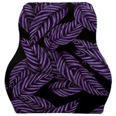 Tropical Leaves Purple Car Seat Velour Cushion  by snowwhitegirl