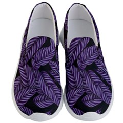 Tropical Leaves Purple Men s Lightweight Slip Ons