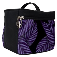 Tropical Leaves Purple Make Up Travel Bag (small) by snowwhitegirl