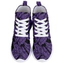 Tropical Leaves Purple Women s Lightweight High Top Sneakers View1