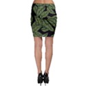 Tropical Leaves On Black Bodycon Skirt View2