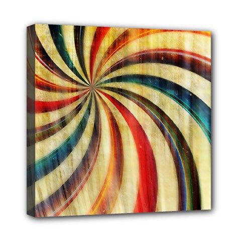 Abstract Rainbow Swirl Mini Canvas 8  X 8  (stretched) by snowwhitegirl