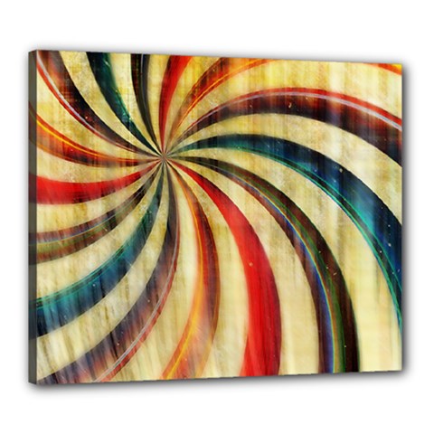 Abstract Rainbow Swirl Canvas 24  X 20  (stretched) by snowwhitegirl