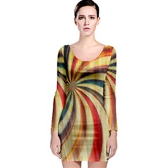 Abstract Rainbow Swirl Long Sleeve Bodycon Dress by snowwhitegirl