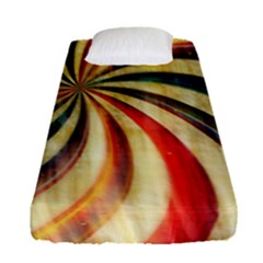 Abstract Rainbow Swirl Fitted Sheet (single Size) by snowwhitegirl