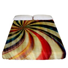 Abstract Rainbow Swirl Fitted Sheet (california King Size) by snowwhitegirl