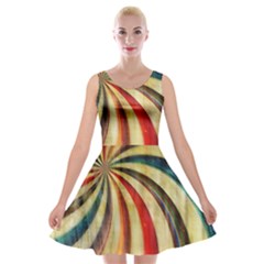 Abstract Rainbow Swirl Velvet Skater Dress by snowwhitegirl