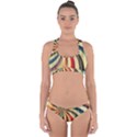 Abstract Rainbow Swirl Cross Back Hipster Bikini Set View1