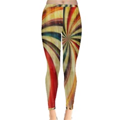 Abstract Rainbow Swirl Inside Out Leggings