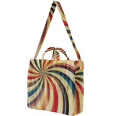 Abstract Rainbow Swirl Square Shoulder Tote Bag