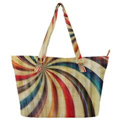 Abstract Rainbow Swirl Full Print Shoulder Bag