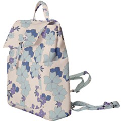 Vintage Floral Blue Pattern Buckle Everyday Backpack