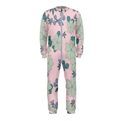 Vintage Floral Lilac Pattern Pink Onepiece Jumpsuit (kids) by snowwhitegirl