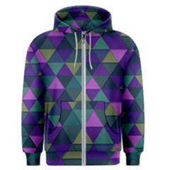 Blue Geometric Men s Zipper Hoodie by snowwhitegirl