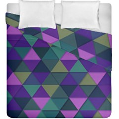 Blue Geometric Duvet Cover Double Side (king Size) by snowwhitegirl