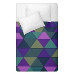 Blue Geometric Duvet Cover Double Side (single Size) by snowwhitegirl