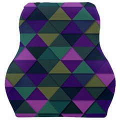 Blue Geometric Car Seat Velour Cushion 