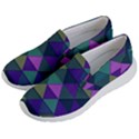 Blue Geometric Women s Lightweight Slip Ons View2