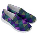 Blue Geometric Women s Lightweight Slip Ons View3