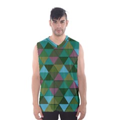 Green Geometric Men s Basketball Tank Top by snowwhitegirl