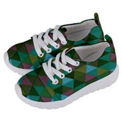 Green Geometric Kids  Lightweight Sports Shoes by snowwhitegirl