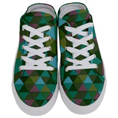 Green Geometric Half Slippers by snowwhitegirl