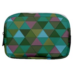 Green Geometric Make Up Pouch (small)