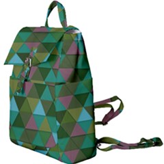 Green Geometric Buckle Everyday Backpack