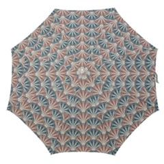 Vintage Scallop Blue Red Pattern Straight Umbrellas