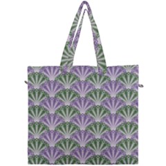 Vintage Scallop Violet Green Pattern Canvas Travel Bag