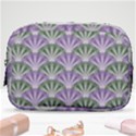 Vintage Scallop Violet Green Pattern Make Up Pouch (Small) View1