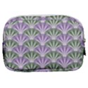 Vintage Scallop Violet Green Pattern Make Up Pouch (Small) View2